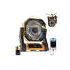 Rechargeable Camping Fan with USB Charging and LED Light