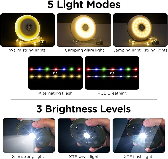 4-in-1 Camping String Lights