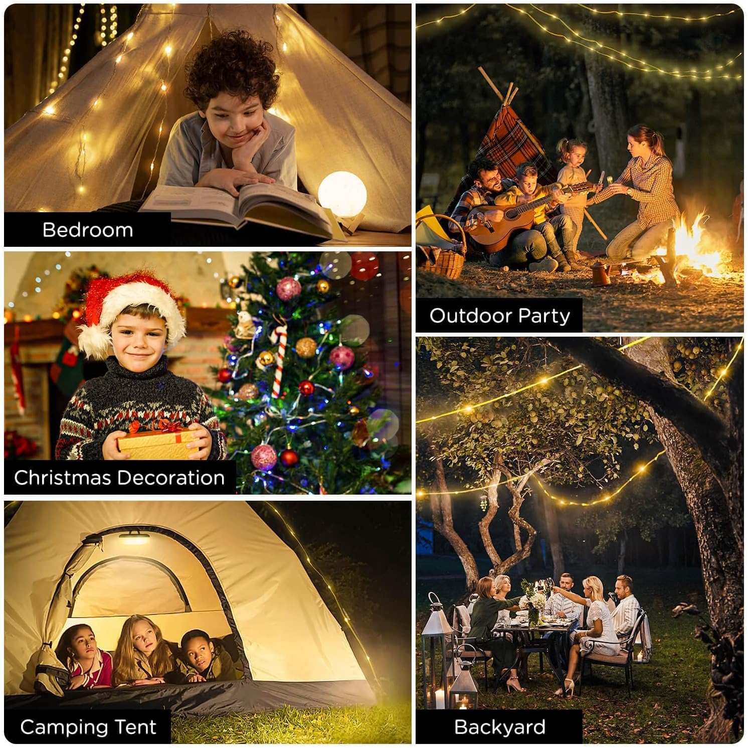 4-in-1 Camping String Lights