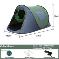 Instant Pop Up Camping Tent For 1-2 Person