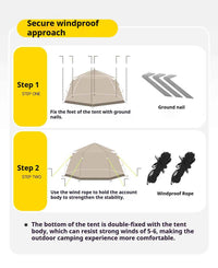 Instant Hexagonal Tent with Canopy Tarp