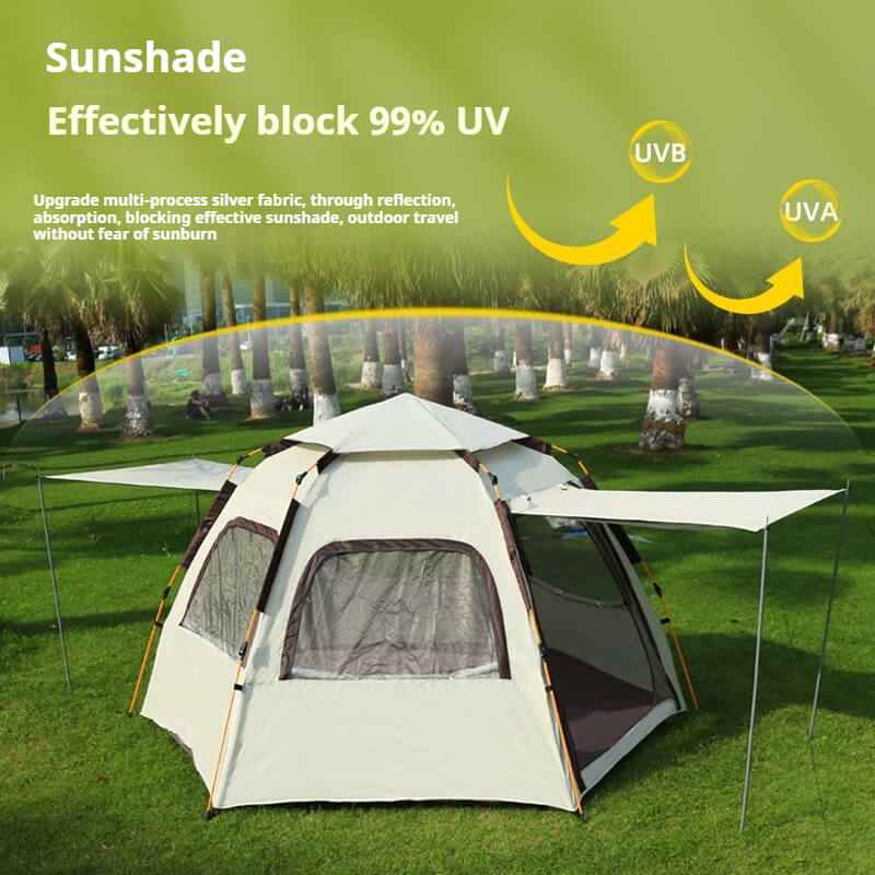 Instant Hexagonal Tent with Canopy Tarp