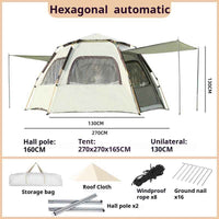 Instant Hexagonal Tent with Canopy Tarp