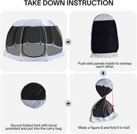 2-10 Person Pop Up Screen House Tent