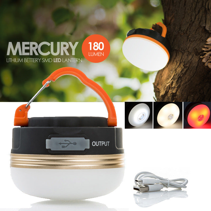 USB Rechargeable LED Tent Light with Magnetic Base