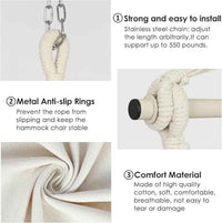 Y- STOP Hammock Chair Hanging Rope Swing