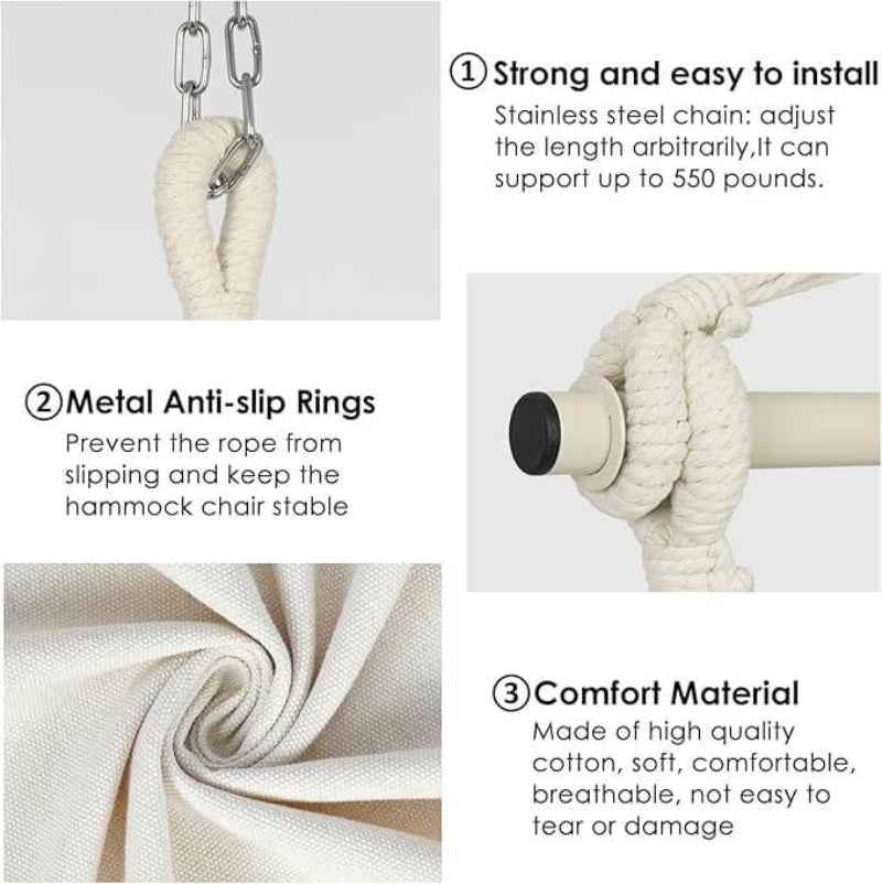 Y- STOP Hammock Chair Hanging Rope Swing