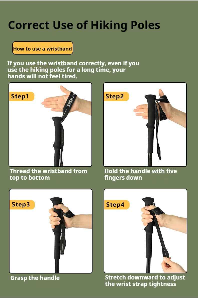 Aluminum Alloy Trekking Poles (1 pair)